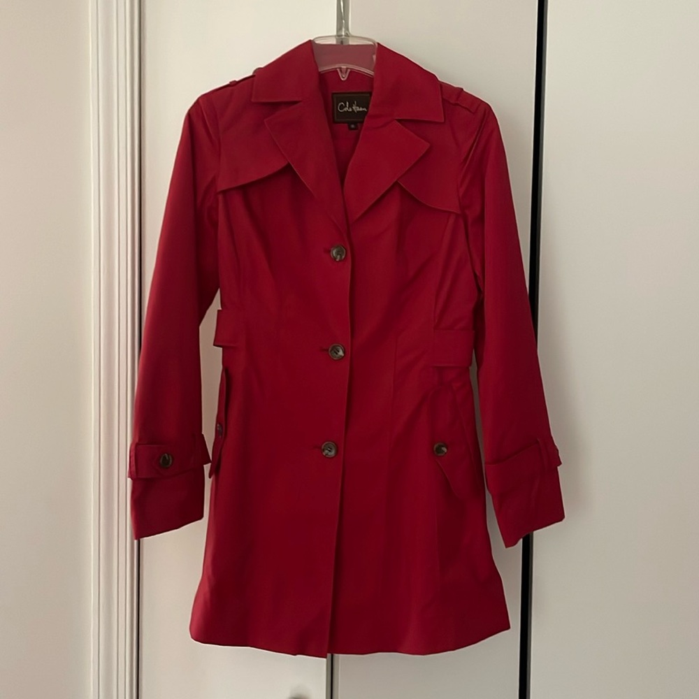 Cole Haan Women’s 3/4 Length Lightweight Trench Coat - Red (NWOT)